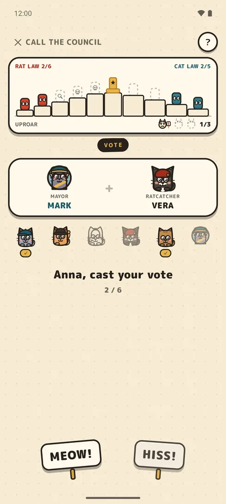Service Rat board · Cat Laws against Rat Laws with the Uproar tracker