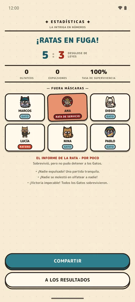 Service Rat estadísticas tras la partida: todos los roles al descubierto