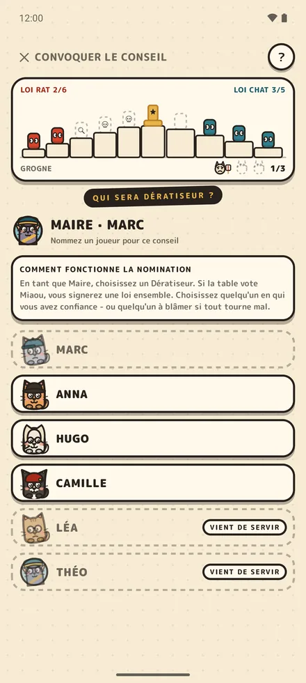 Service Rat vote du conseil : loi chat ou loi rat