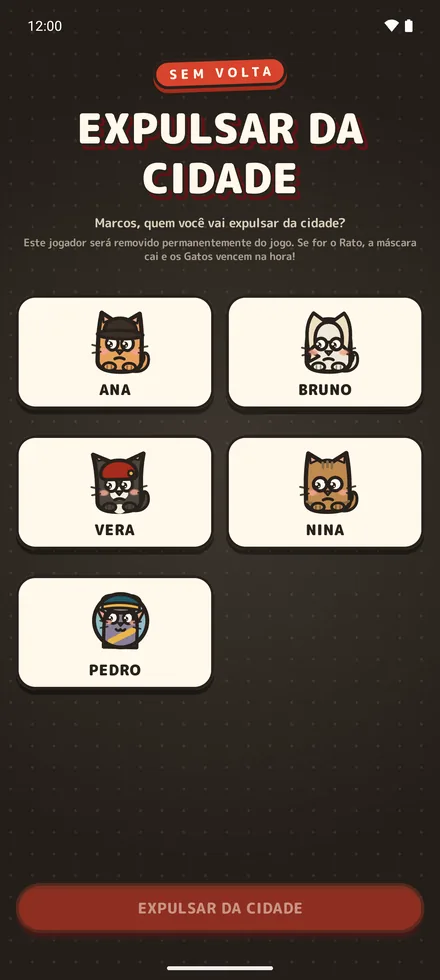 Service Rat: Expulsar da Cidade, remover um jogador da partida